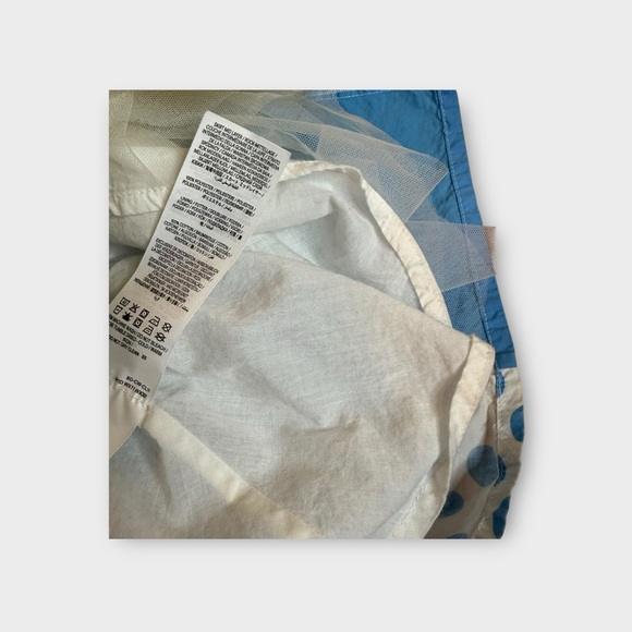 Mini Boden Polkadot Striped Rainbow One Shoulder Woven Dress - Picture 7 of 8